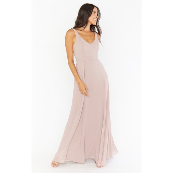 Show me your MuMu Jenn Maxi Dress Color
Soft Beige Chiffon Size Small - Picture 1 of 8
